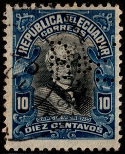 ✔️ ECUADOR 1911 - GARCIA MORENO & PERFIN 'BdE' - SC. 210 (o) [038]