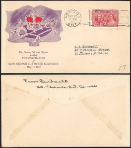 Canada 1937 illustrated FDC