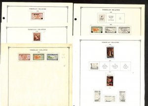 Tokelau Islands Stamp Collection on 10 Scott International Pages, 1948-1976