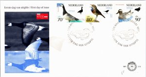 Netherlands, Worldwide First Day Cover, Birds