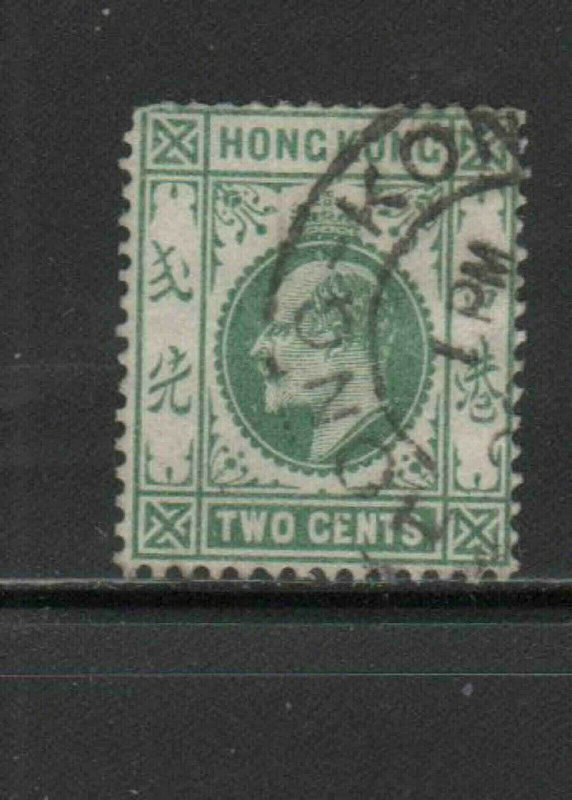 HONG KONG #88  1904  2c  KING EDWARD VII    USED F-VF  a