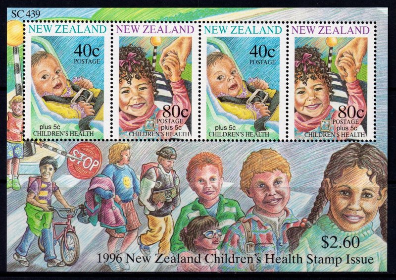 New Zealand 1996 Children's Health Mint MNH Miniature Sheet SC B152a