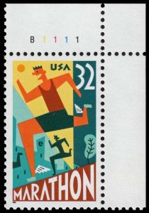 United States - Scott 3067 - Mint-Never-Hinged - Attached Plate Number Tab