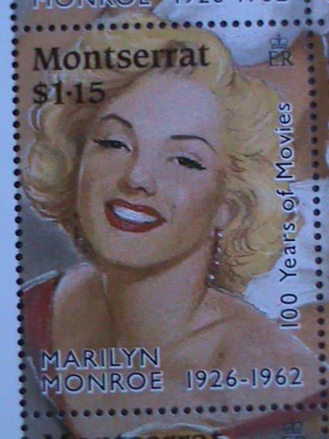 MORNTSERRAT-1995-CENTENARY OF MOVIES- SEXY MARILYN MONROE MNH SHEET-VERY FINE