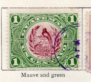 Guatemala 1902 Early Issue Fine Used 1c. NW-217045