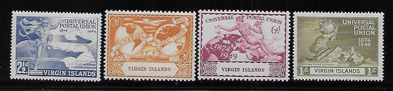 Virgin Islands 92-95 75th UPU set Unused Lightly Hinged