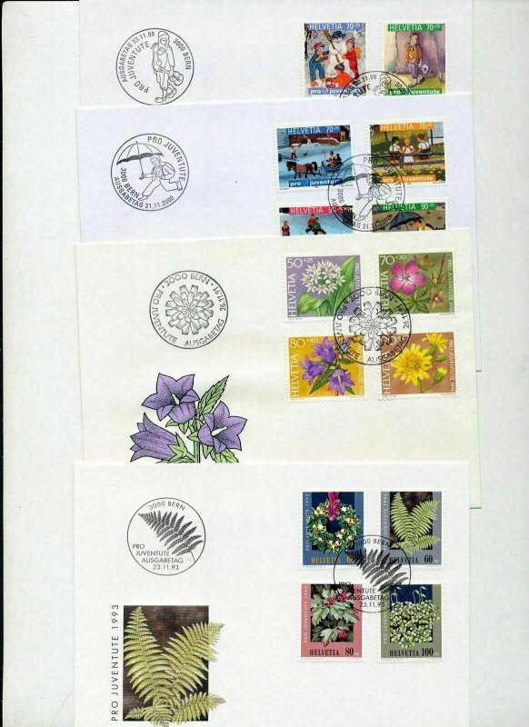 SWITZERLAND 1960s/90s FDC Covers Cards Incl.Charity Europa x 26(Tro176