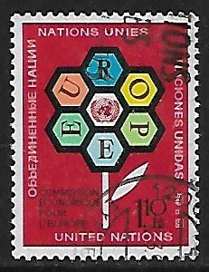 United Nations - Geneva # 27 - Europe & UN Emblem - used