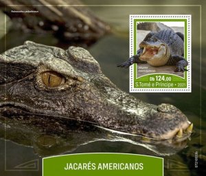 St Thomas - 2021 American Alligators - Stamp Souvenir Sheet - ST210533b