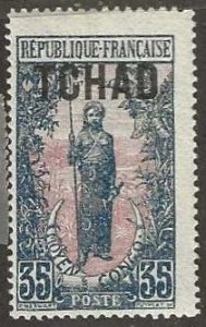 Chad, Sc.  10  mint, hinged. 1922.  (C382)