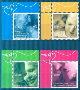 Iceland 2008 Greetings Stamps Mi.1187/90 MNH