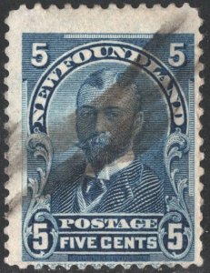 Newfoundland SC#85 5¢ King George V: Duke of York (1899) Used