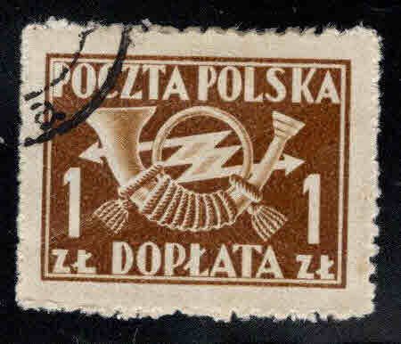 Poland Scott  j106A Used postage due