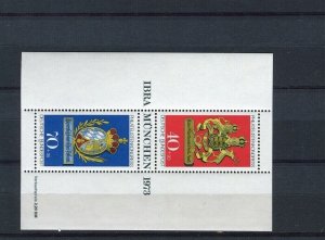 GERMANY; WEST pictorial SHEET fine Mint MNH unmounted, 1973