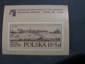 POLAND 1973- SC#B128a  POLSKA'73 STAMP SHOW-POZNAN MNH S/S SHEET- VERY FINE