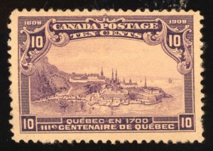 Canada Scott 101 Used 10c Yellow Brown 1908 Quebec Tercent Lot T686 bhmstamps