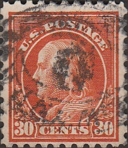 # 439 Used Orange Red Ben Franklin