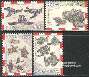 Aruba 2003, Turtles 4v, MNH