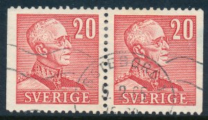 Sweden Scott 300G/Facit 276BB, 20ö red Gustav V, VF Used Booklet PAIR