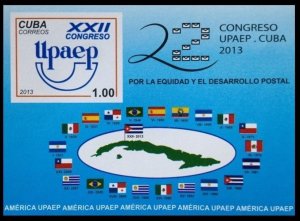 2013 Cuba 5731/B305 Congress of the Postal Union of American States UPAEP