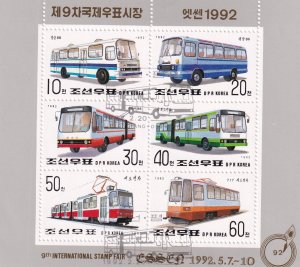 SA18e Korea 1992 Transport used minisheet