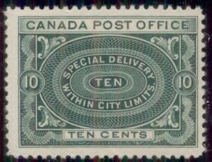 CANADA #E1 10¢ Special Delivery, og, NH, VF, Scott $300.00