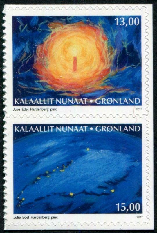 HERRICKSTAMP NEW ISSUES GREENLAND Christmas 2017 Self-Adhesive