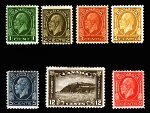 Canada #195-#200, #174 1930-32 VF King George V Mint Fresh Set 7 items