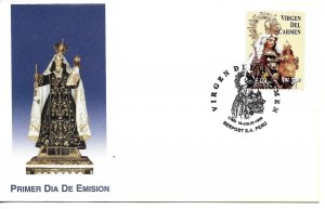 PERU 1999 VIRGIN OF CARMEN RELIGION LIMA  FIRST DAY COVER FDC