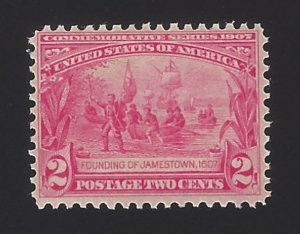 US #329 1907 Carmine Wmk 191 Perf 12 MNH F-VF Scv $75