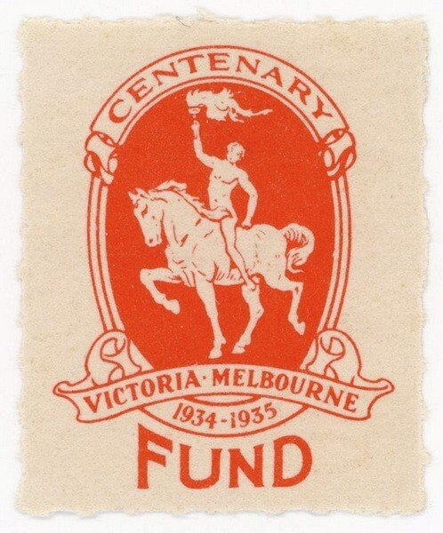 (I.B) Australia Cinderella : Victoria & Melbourne Centenary Fund (watermarked)