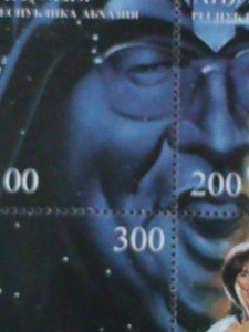 ​RUSSIA-AIbCHbI-1999-STAR WAR-BILL CLITON -HILLALI & LEWINSKI-MNH-SHEET-VF