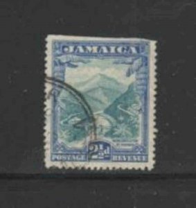 JAMAICA #107 1932 2 1/2p KING GEORGE VI & SCENE NEAR CASTLETON F-VF USED e