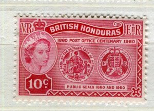 BRITISH HONDURAS; 1950s early QEII Pictorial issue Mint hinged 10c. value