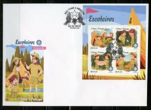 SAO TOME 2019  SCOUTS SHEET FIRST DAY COVER
