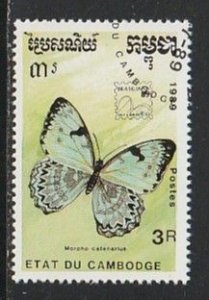 1989 Cambodia - Sc 998 - used VF - 1 single - Butterflies