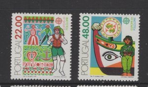 Portugal #1506-07 (1981 Europa set) VFMNH  CV $2.40