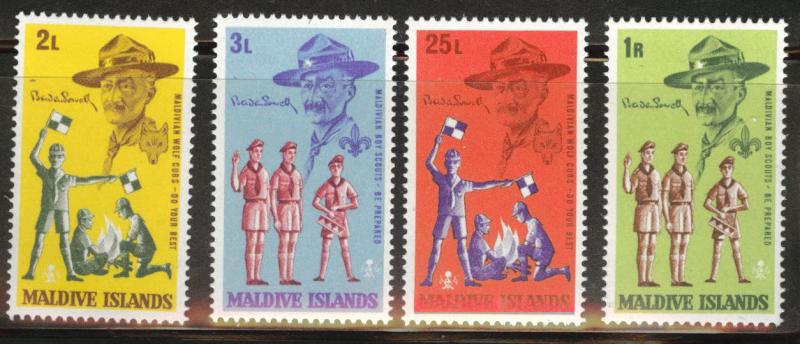 Maldive Islands Scott 243-246 MH* 1968 Scout set