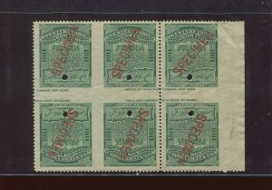 16T42S Western Union Telegraph Tete-Beche Gutter Specimen Booklet Pane of Stamps