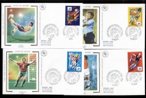 France 1997 World Cup Soccer 4x FDC