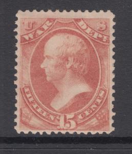 US Sc O90 MOG. 1873 15c Webster War Departnt Official, lightly disturbed OG