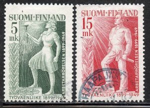 Finland # 283-4, Used.