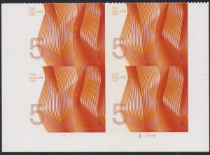 4719 Waves Of Color Plate Block MNH