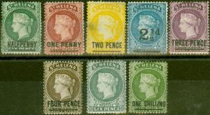 St Helena 1887-94 set of 8 SG36-45 Fine Mtd Mint