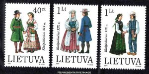 Lithuania Scott 539-541 Mint never hinged.