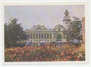 Postal stationery Soviet Union 1964 Railway station - Kiev - Buses