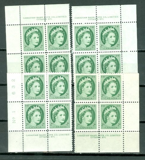 CANADA QE #338...PL1 CORNERS SET...MNH...$5.00