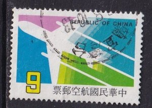 Republic of China   #C87 used  1987  airplane $9