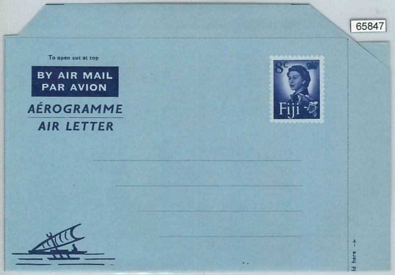 65847 - FIJI  - Postal History -  POSTAL STATIONERY AEROGRAMME : 8 d.