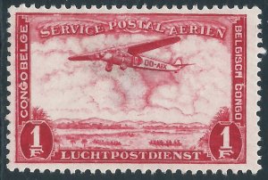 Belgian Congo, Sc #C8, 1fr MH